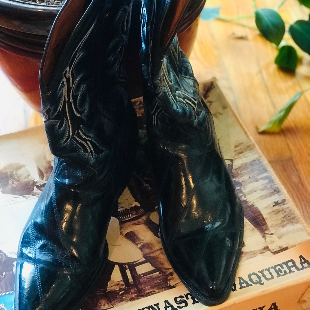 Men Leather Cowboy Boots